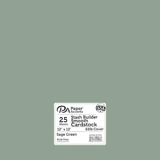 PA Paper&#x2122; Accents Stash Builder 12&#x22; x 12&#x22; 65lb. Smooth Cardstock, 25 Sheets